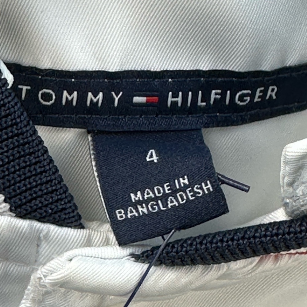Tommy Hilfiger Boys Long Sleeve Logo Front Fabric Hood Varsity Jacket - White - Picture 5 of 8